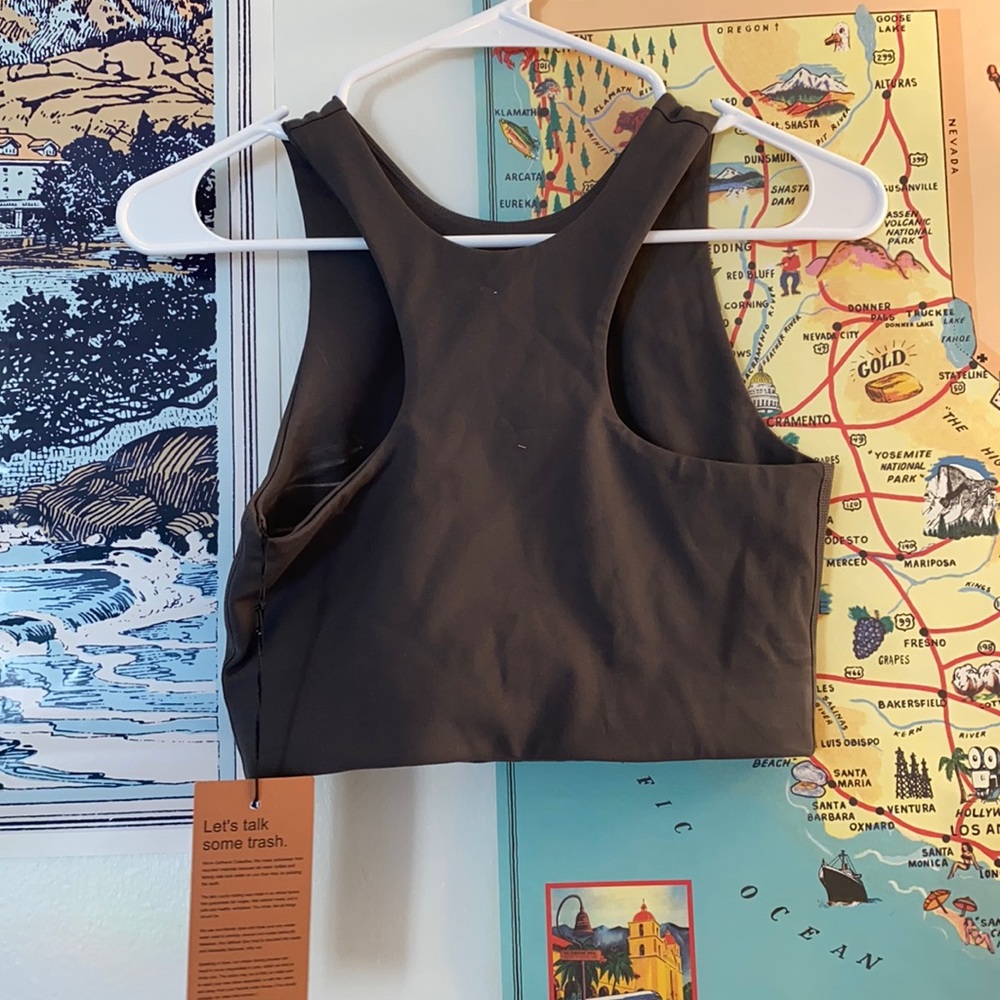 Girlfriend Collective Dylan Bra in Grey, Small